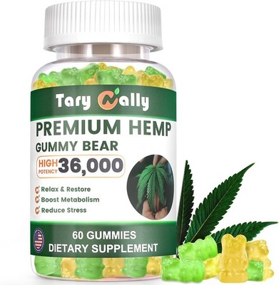 Relief Pain Sleep Metabolism Anxiety Stress Free  H-emp 36K Gummy Bear -Last One