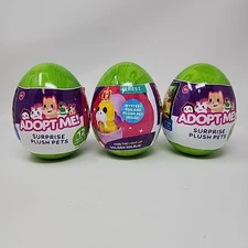 Lot of 3 Adopt Me! Series 2 Surprise Plush Pets Mystery Egg - Sealed