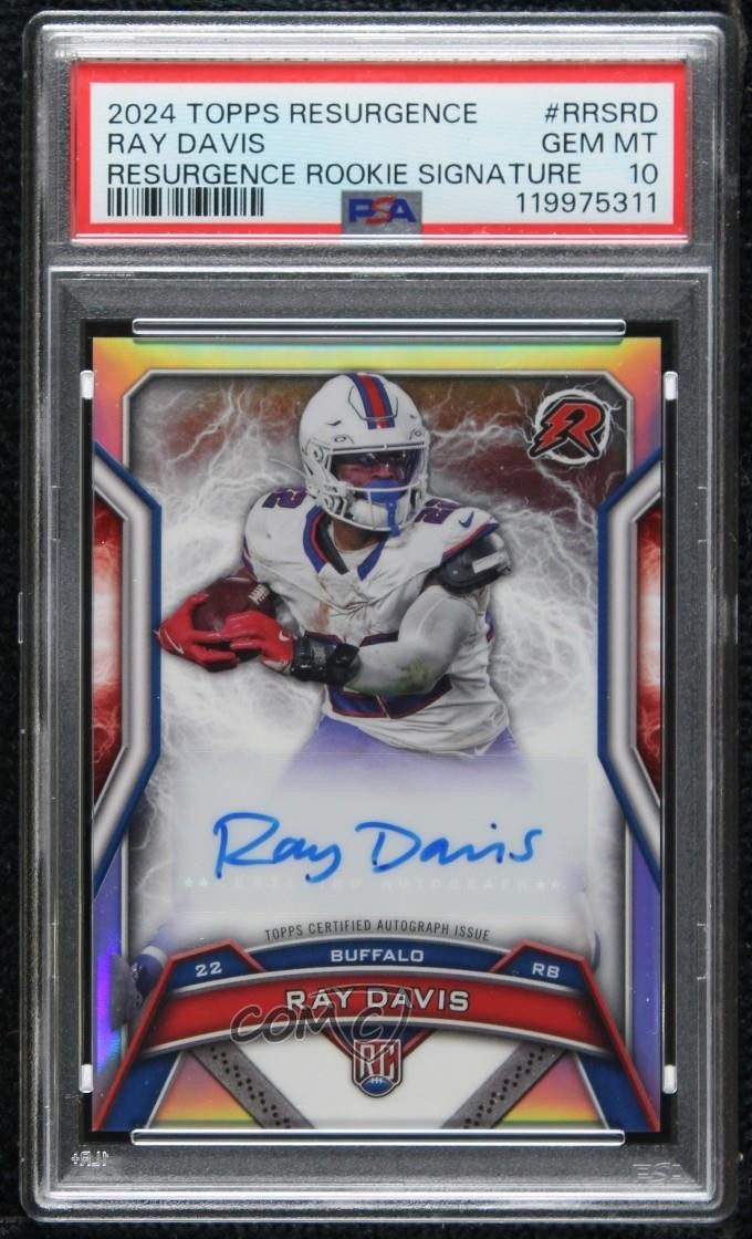 2024 Topps Resurgence Rookie Signatures Ray Davis PSA 10 GEM MT Auto RC 8d2