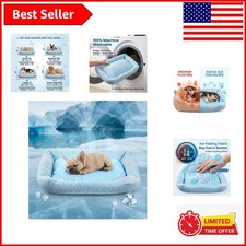 Eco-Friendly Self-Cooling Pet Bed - Lightweight Blue Bed for Indoor/Outdoor Use