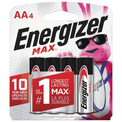 Energizer Max Premium AA Alkaline Batteries 4 pk Carded (12-PACK)