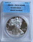 1997-P ANACS PR70 PROOF AMERICAN SILVER EAGLE COIN -Philadelphia Semi-Key Date~