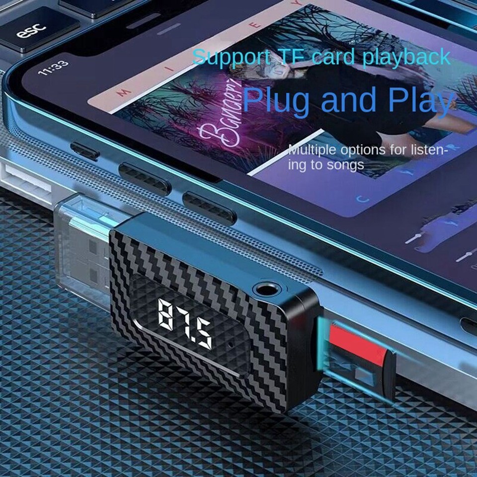 1X(USB Bluetooth Audio Adapter Bluetooth Receiver Receiver Car ...