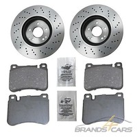 Atec Bremsscheiben + BelÄGe Gelocht/BelÜFtet Ø330 Vorn FÜR Mercedes C-KLASSE CLK