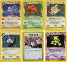 Holo (shiny) Dark Pokemon Cards Includes Charizard and blastoise (team Rocket)!