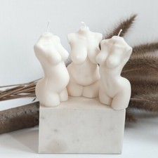 Body Candle TRIO: 3 Candele Corpo Donna Regalo di Natale per Lei 