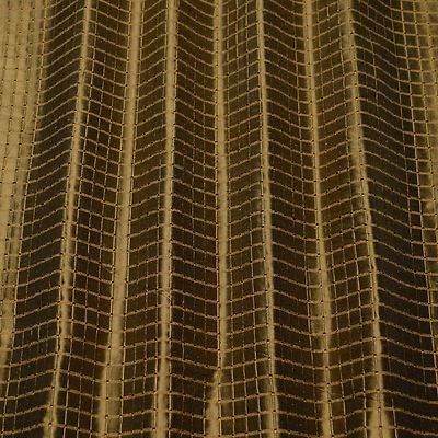 Copper Basket Weave Pleated Shantung 100% Silk Fabric, 46''W, By Yard (EB-812)