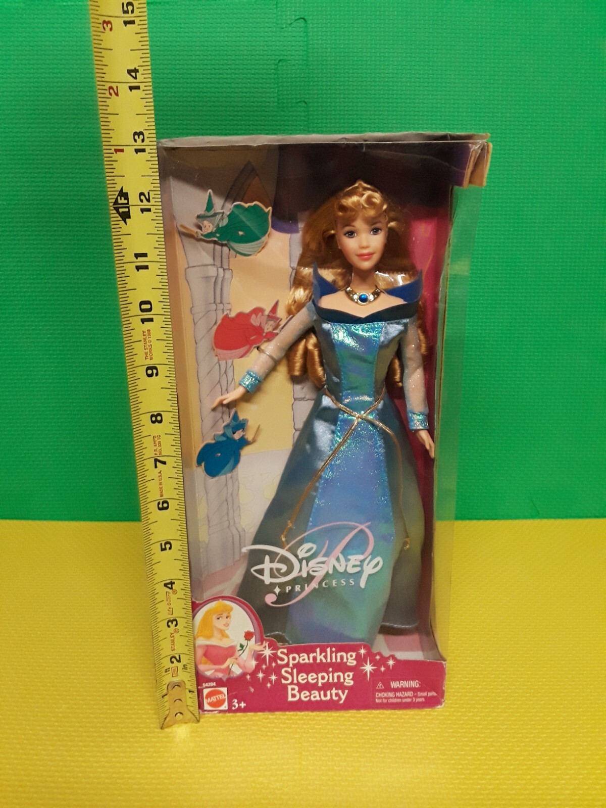 Disney Princess Sparkling Sleeping Beauty 12" Doll Mattel 2001 54204 Opened Box