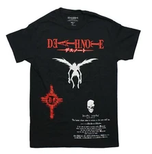 Death Note New Adult T-Shirt -Ryuk Over How to Use a Death Note