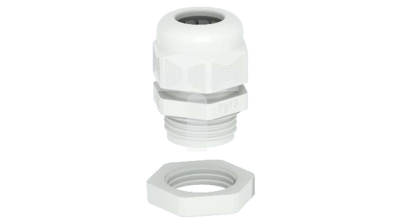 Cable gland with lock nut PG9 PA light gray RAL 7035 V-TEC PG9+ LGR 20246 /T2UK