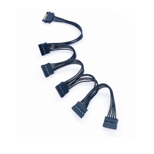 10PCS SATA Power 15 Pin 1 Male To 5 Female Splitter Hard Drive Cable for HDD SSD - Picture 5 of 9