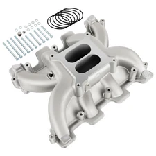 300-130 Dual Plane Mid-Rise Intake Manifold for GM LS1/LS2/LS6 Cathedral Port 