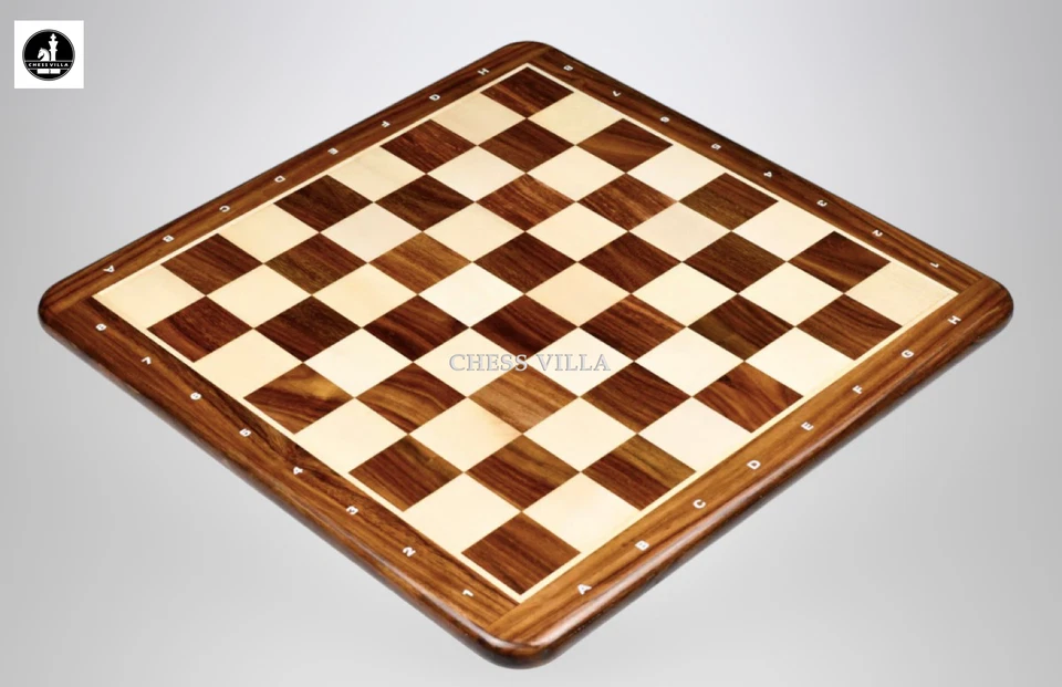 21" Luxury Chess board -Golden Rosewood & Maple-55 mm Square-Algebraic Notations - Image 2 of 4