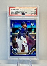 2019 BOWMAN CHROME FERNANDO TATIS JR. RC PROSPECT BLUE REFRACTOR /150 #25 PSA 10