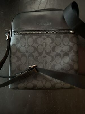 NWT Coach 4010 Men's Houston Flight Bag Signature Canvas&Leather