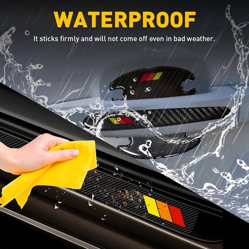 12Pcs Door Cup Handle Sill Scuff Cover Anti Scratch Stickers For GMC Protector - Picture 6 of 12