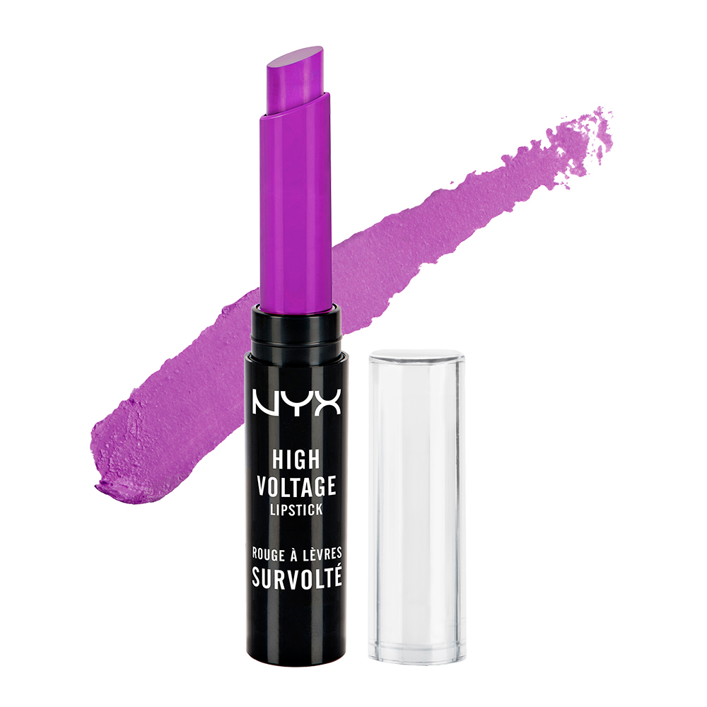 NYX High Voltage Lipstick color HVLS08 Twisted ( Bright violet