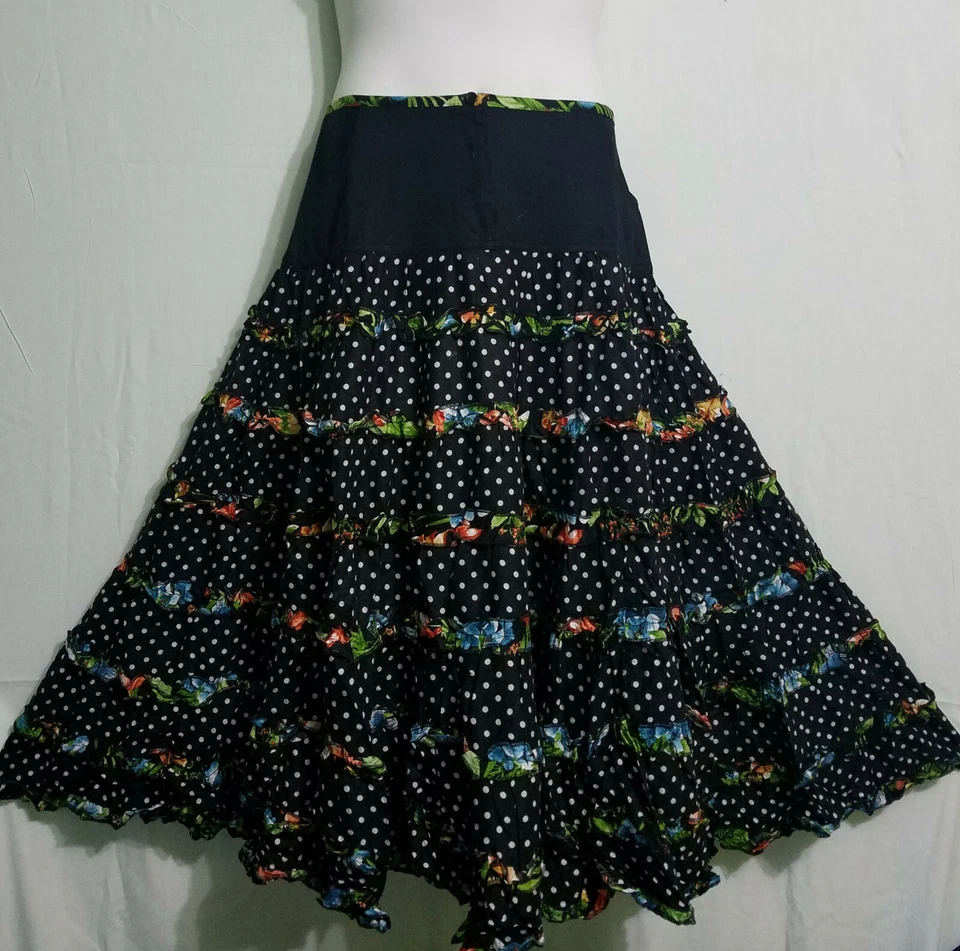 Maxi falda Ankara para mujer con 2 bolsillos laterales cremallera frontal talla M, L, XL, 1X, 2X Foto 3 de 4