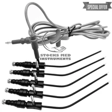 ENT Nasal Electro Cautery Frazier Suction Tube Blue Insulated with Finger Cut,OF