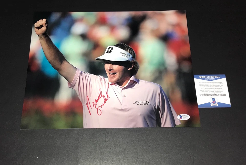 FOTO FIRMADA 11X14 PGA TOUR BRANDT SNEDEKER AUTÓGRAFO AUTÉNTICO BECKETT MASTERS Foto 2 de 2
