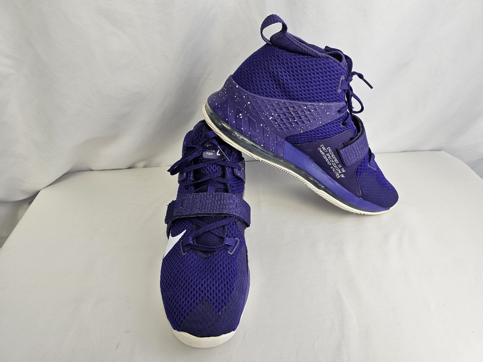 Nike Men's Air Force Max 2 Basketball Shoes Purple/White Size 16 eBay