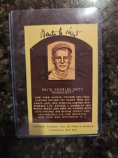 Waite Hoyt Auto 3x5 Card PSA/DNA + Auto HOF Card