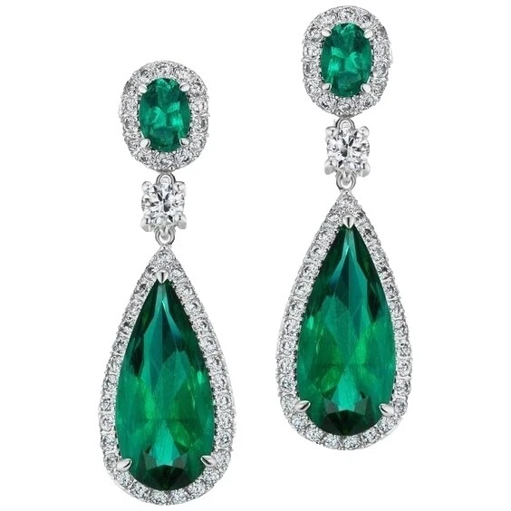 Emerald Flowers & Plants Fashion Earrings