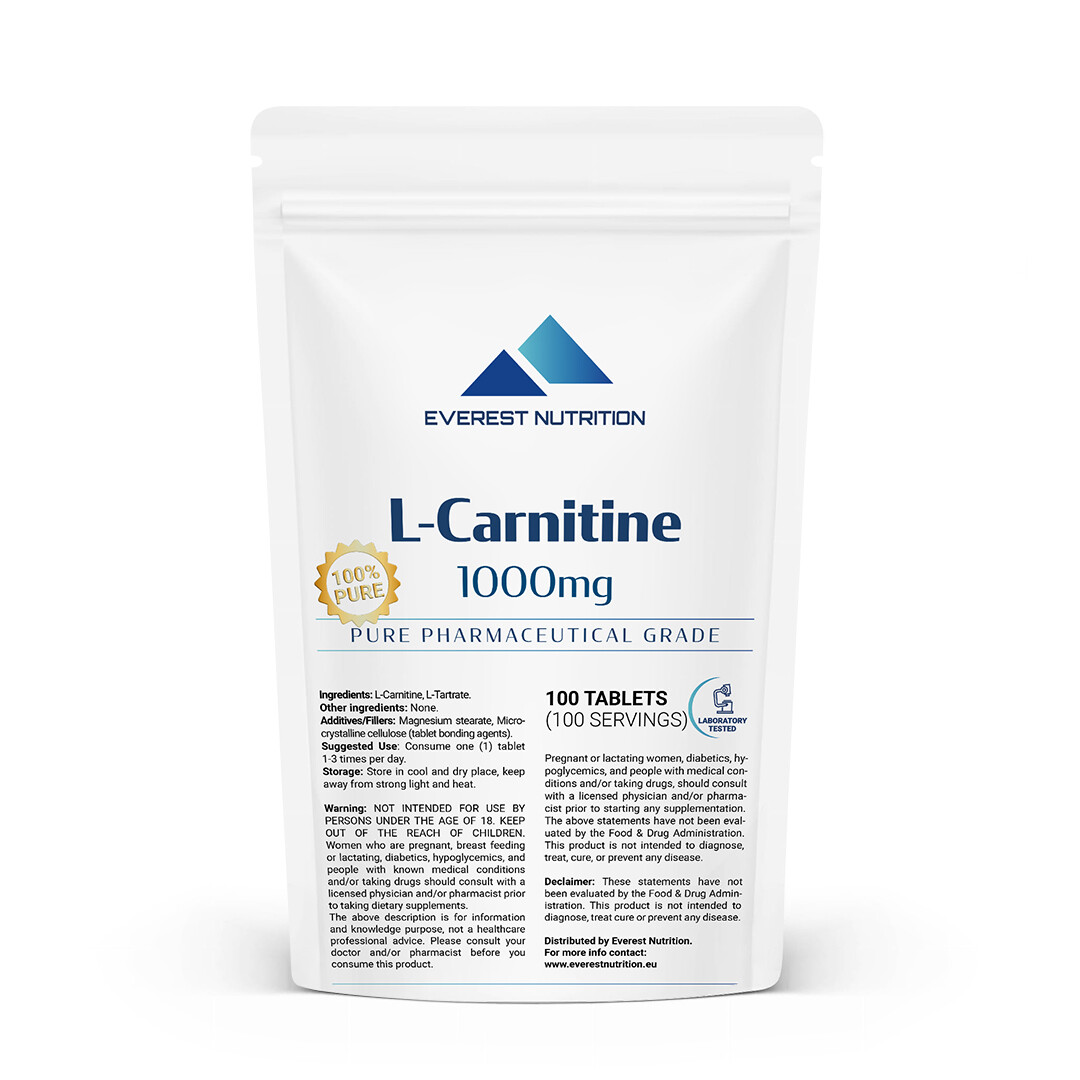 L-Carnitine Carnitine tablets 1000mg Weight loss Metabolism Antioxidant