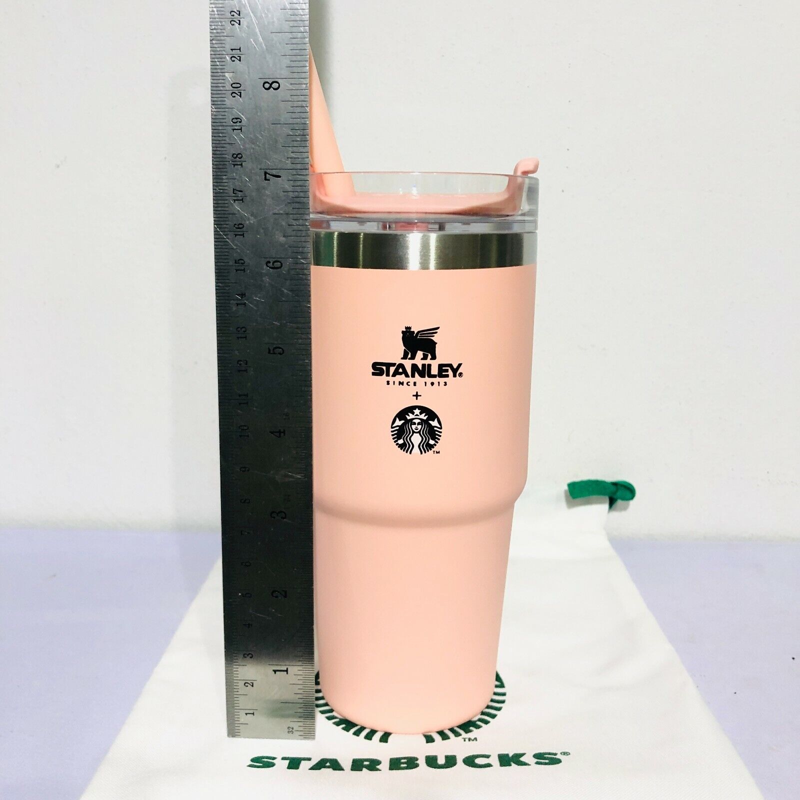 Starbucks+STANLEY Stainless Peach Tumbler 20 oz.Cold Cup Thailand only