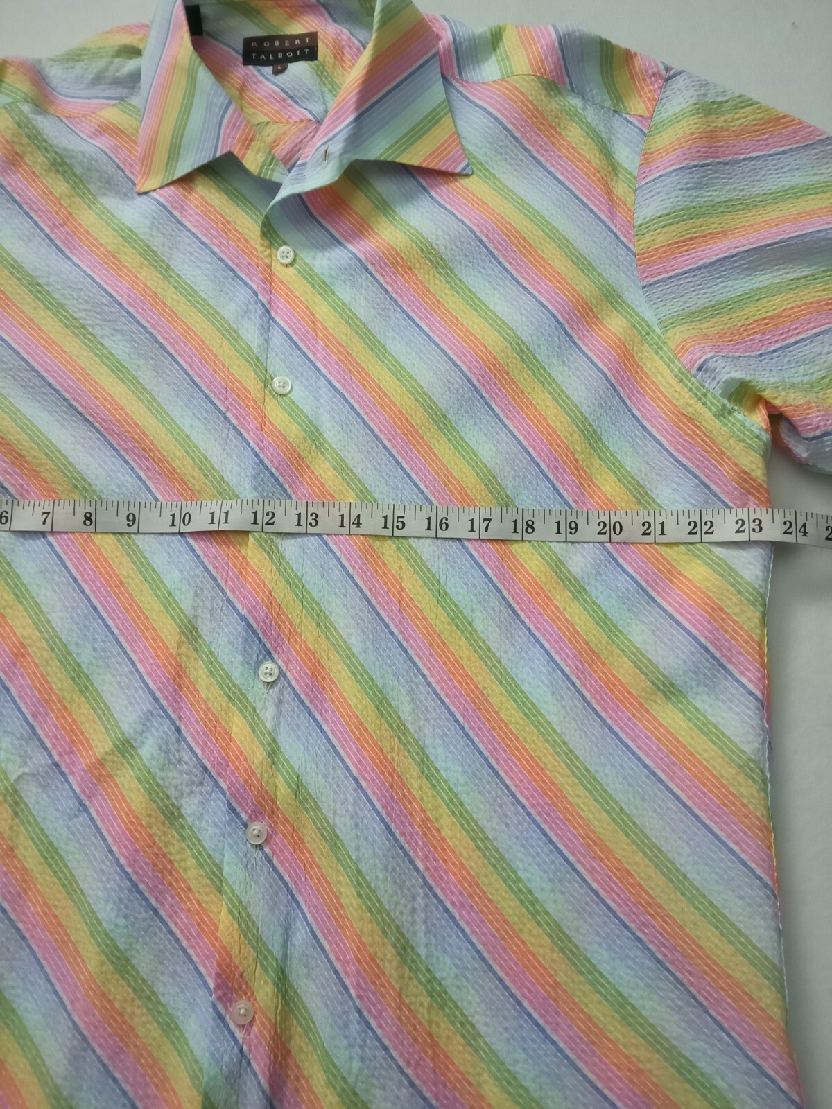 ROBERT TALBOTT Multicolor Rainbow Striped Point C… - image 7