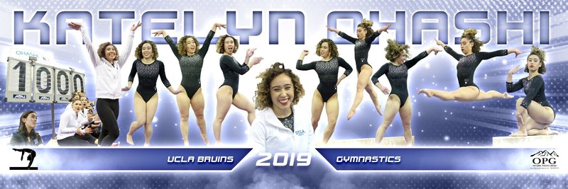 Katelyn Ohashi 2019 UCLA Bruins Gymnastics 10x30 Box Mount photo (PERFECT 10)