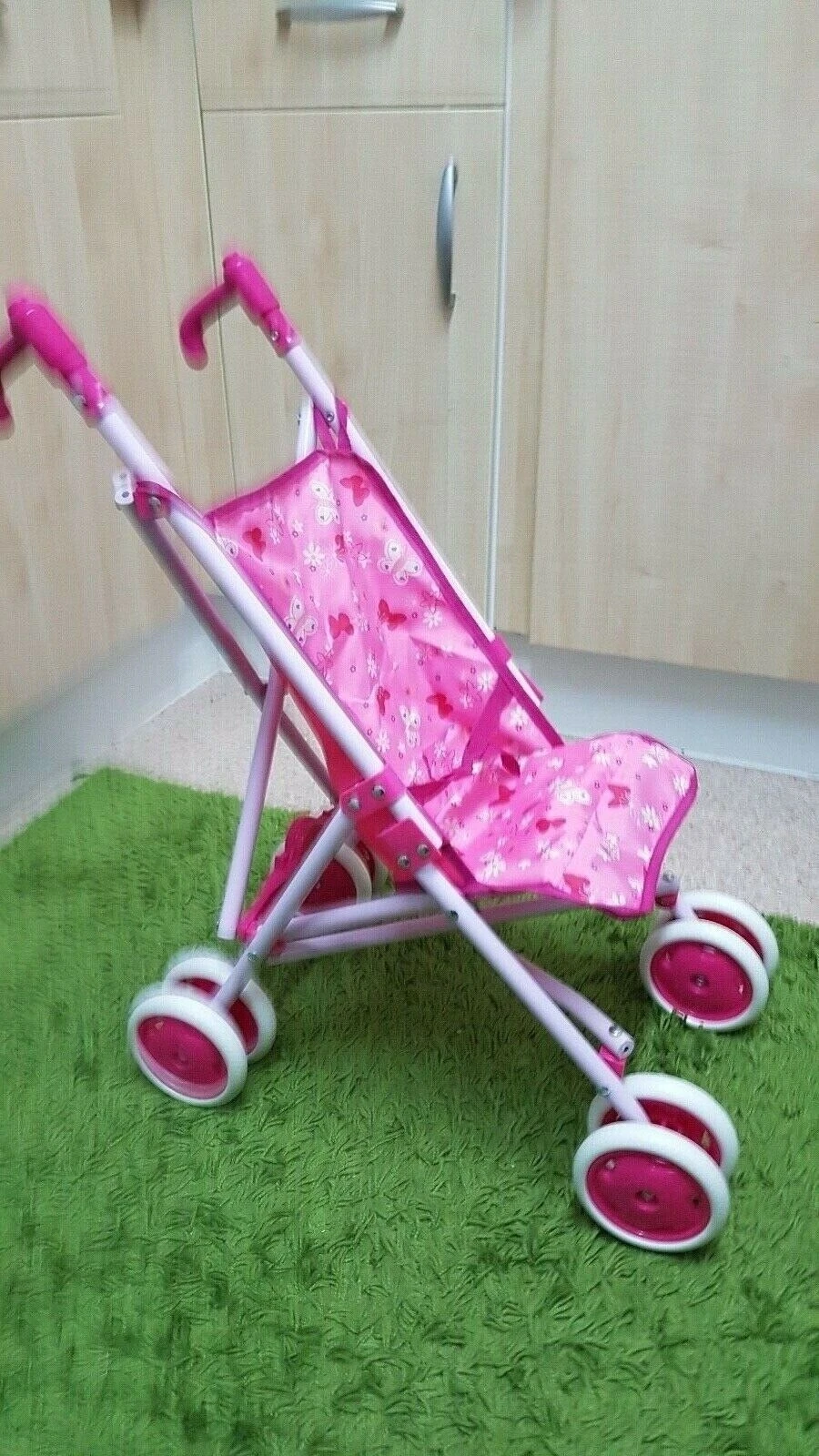 CHILDREN TOY- Pushchair Travel FOR DOLL- Pink