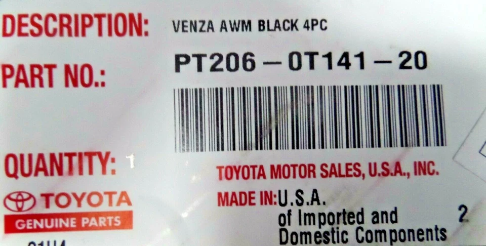 Alfombrillas de goma para todo tipo de clima originales OEM OE Toyota Venza 2015 de fábrica para todo tipo de clima Foto 3 de 3