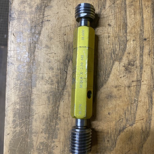 M20 X 2.50-6H THREAD PLUG GAGE GO NO GO P.D. 18.376 & 18.600 22JS1373-B14 - Picture 2 of 2