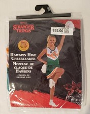 Stranger Things Hawkins High Cheerleader Adult Costume XS/S Dress Scrunchie NIP