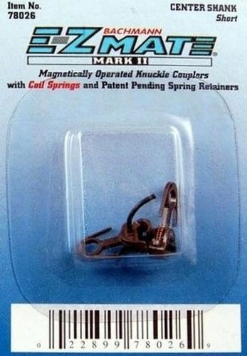 Bachmann HO E-z Mate Mark II Couplers Center Shank Medium 78025 Short 78026 33pc-image