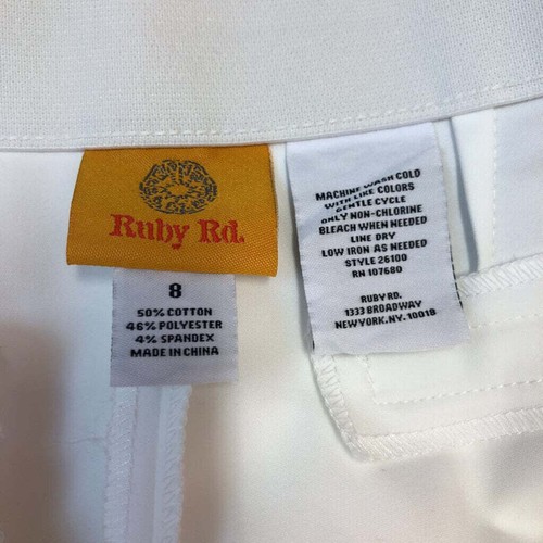 RUBY RD. WHITE DRESS PANTS SIZE 8 TCC - Picture 4 of 5