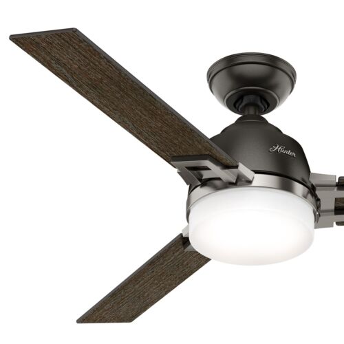Hunter Fan 48 in Noble Bronze Ceiling Fan with Light and Remote Control 3 Blade - Picture 3 of 8