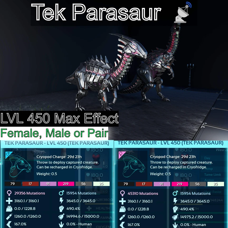 MY ARK ASCENDED ASA🦖Ark Survival Ascended Pve Tek Parasaur Level 450