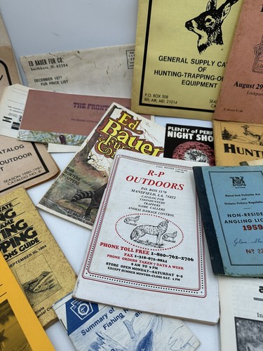 1950's-90's Fish + Game LOT Hunting Trapping Guide Big Game Tag Catalogs Booklet - Picture 10 of 24