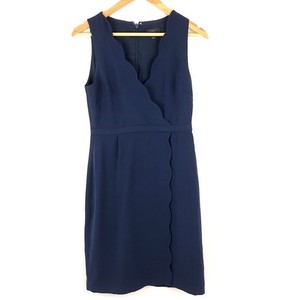 j crew navy scalloped dress