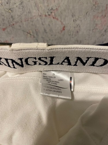Women’s Size 26 White Kingsland knee patch Horseback Riding Breeches