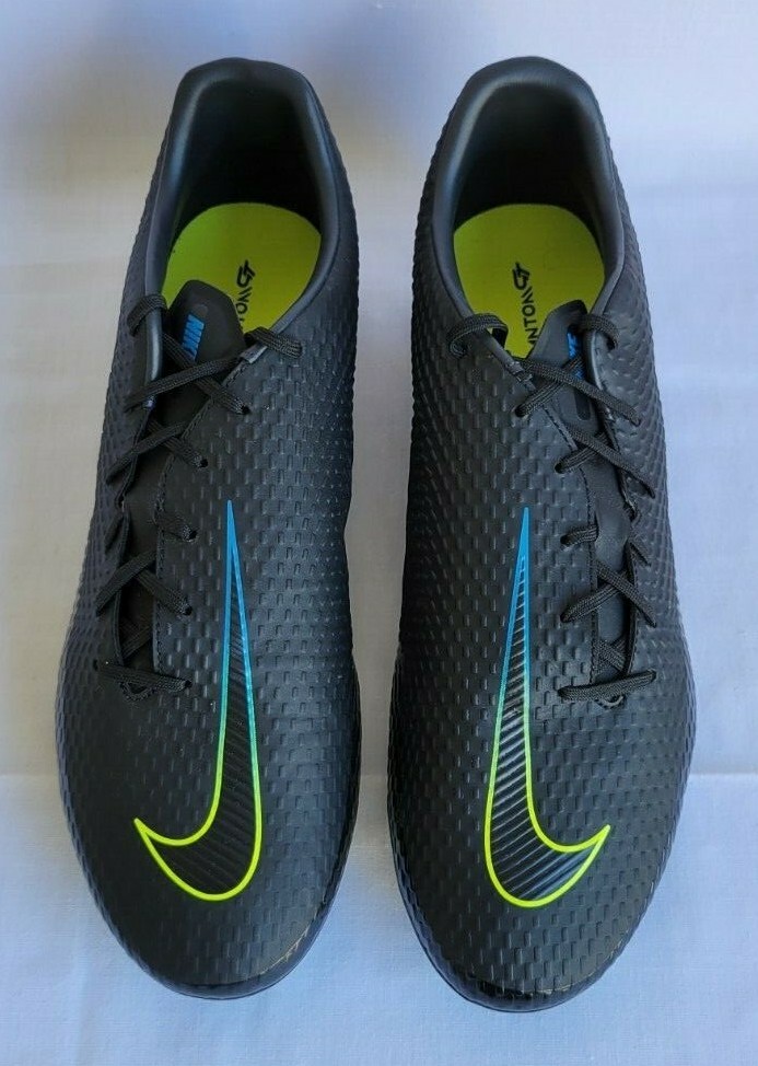 Mens Sz 12 Black Yellow Blue Nike Phantom GT Academy MG Soccer