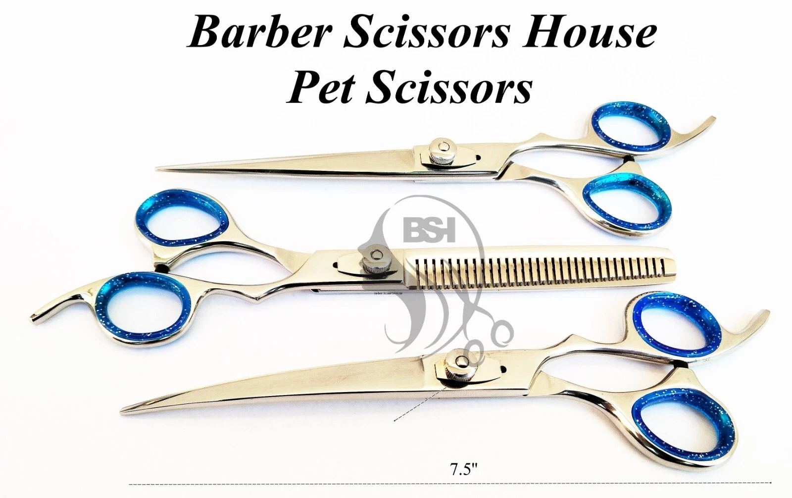 Professional Pet Dog Grooming Scissors Set Straight Curved Thinning Shear Kit