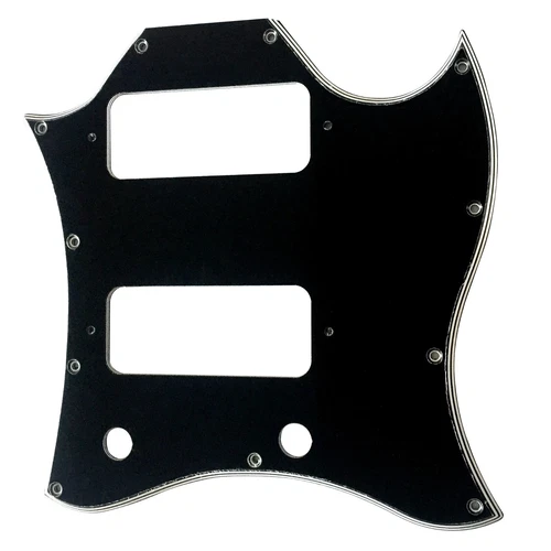 Pickguard For Gibson SG Full Face With P90 Humbucker Guitar 5-Ply-BLACK