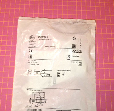 IFM Reflexlichtschranke OGP201 OGP-HPKG/US100 Neu+OVP, 4021179173162