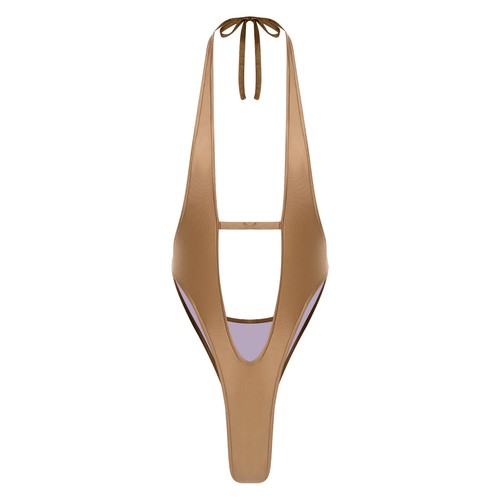 Damen Einteiler Transparent Träger Y-Rücken Mini Micro Bikini Sling Shot Dessous - Bild 82 von 91