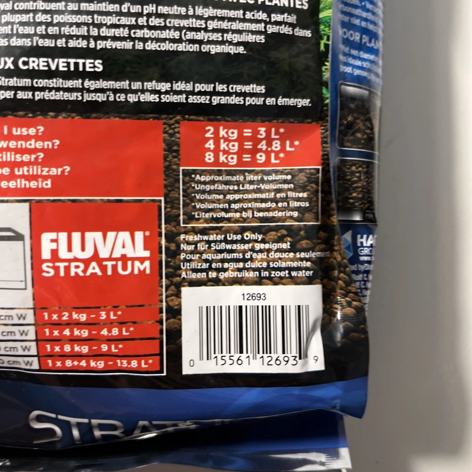 Fluval STRATO Peces Camarones Acuario SUSTRATO Grava Crecimiento de Plantas Acuáticas: 4.4 Lb Foto 3 de 4