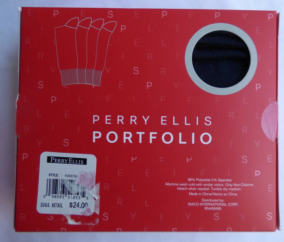 Pack de 4 calcetines Perry Ellis Portfolio para hombre nuevos en caja elige colores - Foto 2 de 2
