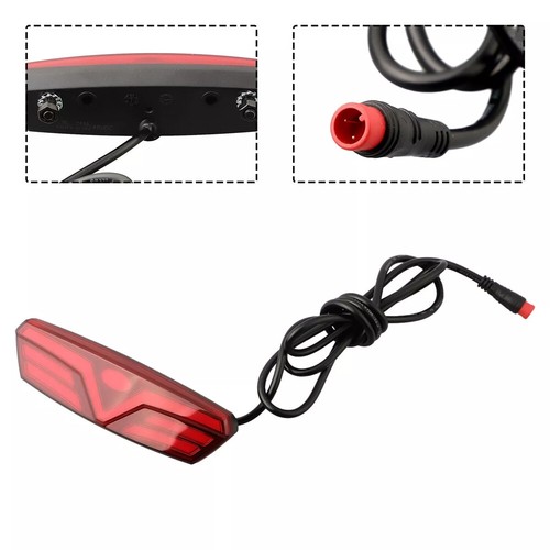 Fanale posteriore bici elettrica impermeabile lampada led 2 pin per e-bike 48V - Foto 14 di 14